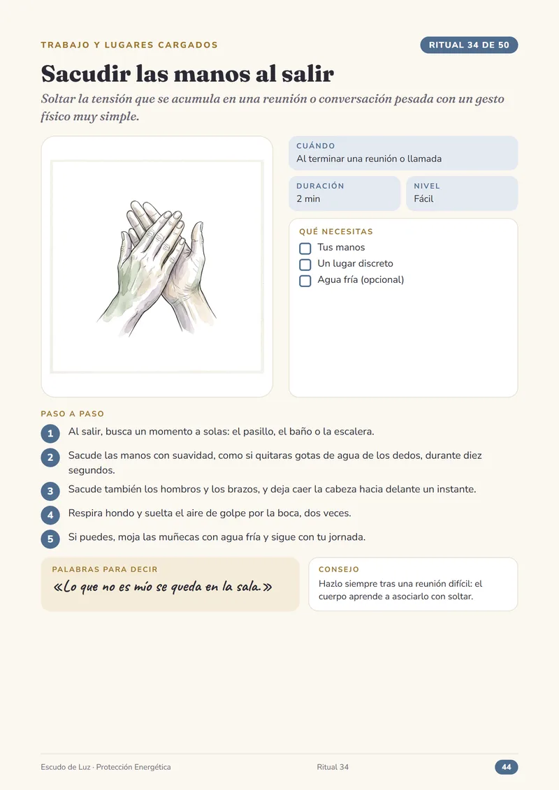 Página de ritual de la guía